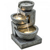 Outsunny Fontaine d'exterieur a 3 niveaux, cascade de jardin avec pompe