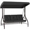 Outsunny Balancelle de Jardin 3 Places avec Auvent et Lit Convertible