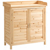 Outsunny Armoire de Rangement de Jardin, Cabanon de Jardin, Bois Naturel