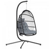 Outsunny Chaise Suspendue avec Support, Chaise Hamac, Gris Fonce