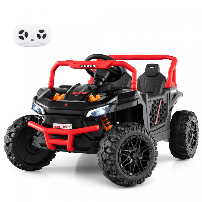 Costway 12v Kids Ride Sur Camion Avec Telecommande Parentale 3 Vitesses Et Fonction Avant Inverse Rouge