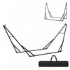 Outsunny - Support de hamac portable et reglable, capacite 120 kg, noir