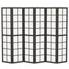 HOMCOM Paravent 6 Panneaux, Ecran de Confidentialite Pliable 5.6 pi, Noir