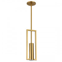 Luminaire suspendu Pauline de Dainolite avec fini laiton vieilli et 1 ampoule