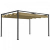 Outsunny Pergola De Patio 10' X 7' Avec Auvent Retractable, Kaki