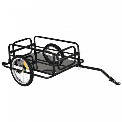 Aosom Bicycle Cargo Trailer, Utility Bike Cart, Travel Luggage Carrier|Aosom Remorque Cargo Pour Velo, Chariot De Velo Utilitaire, Porte-bagages De Voyage