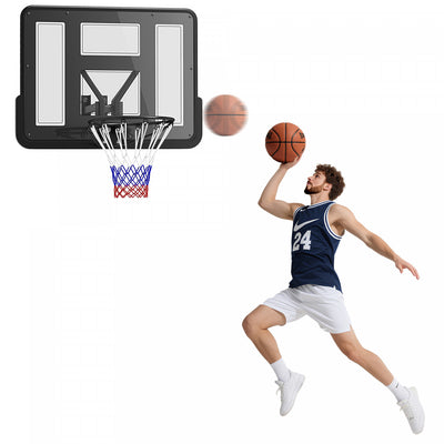 Soozier Wall Mounted Basketball Hoop with 43" Shatter Resistant Backboard
