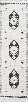Tapis Contemporain Lyra 2'3\" x 7'6\" en Ivoire