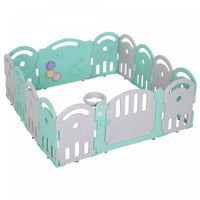 Qaba 2.1' Parc Pour Bebe Barriere De Securite Pour Enfants Mom's Helper Safety Yard Cloture Pour Cen