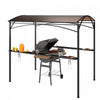 Outsunny Gazebo A Toit Rigide 8' X 5', Gazebo Pour Barbecue Avec Toit En Pc