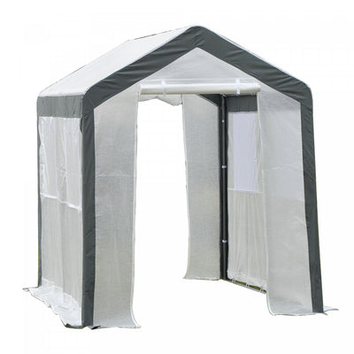 Outsunny 8' X 6' X 7.5' Heavy-duty Walk-in Greenhouse Outdoor Vegetable Plants Growing Warm House Se|Outsunny 6'x8'x7,4' Serre De Plain-pied Robuste Plantes De Legumes D'exterieur Poussant Au Chaud Mai