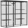 Cage A Chat Avec Couvercle Etanche, Noir