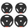 Soozier Lot De 4 Plaques De Poids Avec 3 Poignees, 2 X 11 Lb + 2 X 5.5 Lb