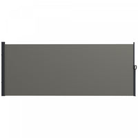 Outsunny Auvent Lateral Retractable 13'x5', Ecran De Confidentialite, Gris