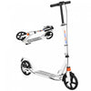 Qaba Trottinette Pliable Pour Enfants Avec 4 Hauteurs Reglables, Blanc