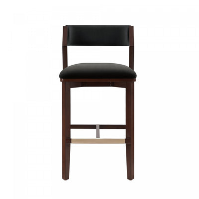 Patricia Modern Wood Upholstered Barstool in Black Bar Stool | Tabouret de bar moderne Patricia en bois et tissu noir