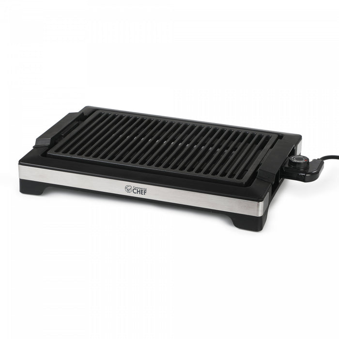 Gril electrique d'interieur CHIG20B, noir/acier inoxydable, Serie commerciale CHK