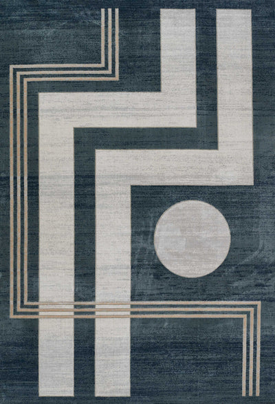 Erisa Contemporary 7'9" x 9'10" Area Rug in Blue Indoor Area Rug | Tapis Contemporain Erisa 7'9" x 9'10" en Bleu