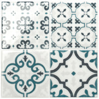 Dosseret Smart Tiles peler et coller 9 x 9, 4 feuilles - Vintage Marino