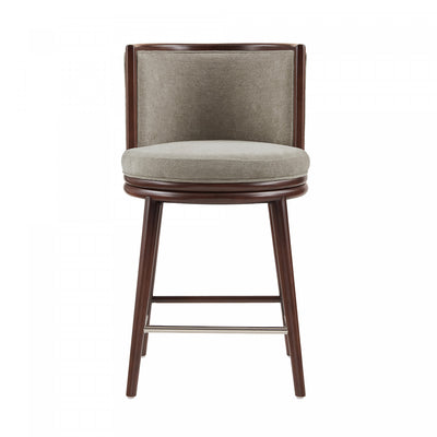Evalyn Modern Wood Upholstered Counter Stool in Dove | Tabouret de comptoir moderne en bois avec revetement en tissu, coloris colombe, Evalyn
