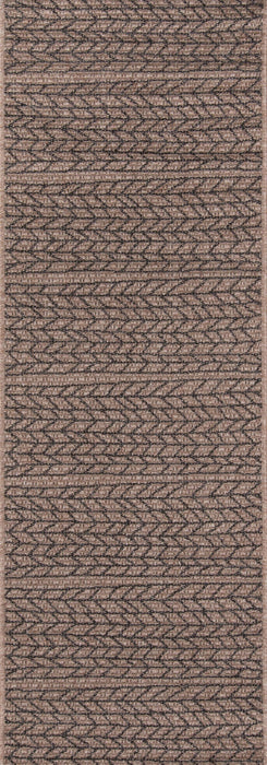 Tapis Contemporain Linden 2'0\" x 10'0\" en brun