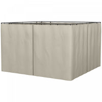 Outsunny Ensemble De Parois Laterales De Gazebo Universel Avec 4 Panneaux, Crochets/anneaux En C Inc