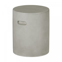 Table de fauteuil cylindrique Amalfi pour la terrasse - greige