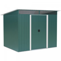 Outsunny 6' X 8.5' Abri De Jardin Exterieur En Metal Remise Rangement Outils En Acier Vert