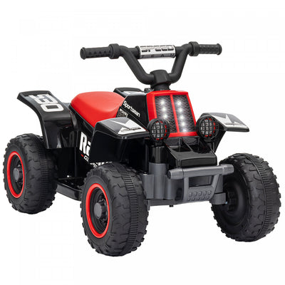 Qaba 6v Kids Atv Quad, 4 Wheeler Battery Powered Ride-On Electric Ride On Car With Led Headlights, F|Qaba Quad 6 V Pour Enfants, 4 Roues Alimentees Par Batterie, Voiture Electrique Avec Phares Led, Ava