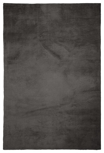Argo Plush & Shags Charcoal Washable Rug 5'0" x 7'6" Indoor Area Rug | Tapis Lavable/Moelleux Argo 5'0" x 7'6" en Charbon