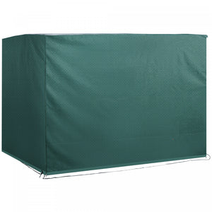 Outsunny 7' L X 5' L X 5' H Grande Housse De Patio Protecteur De Meubles De Jardin D'exterieur Pour Balancoires, Tables, Blocs Anti-pluie Et Uv Vert Fonce
