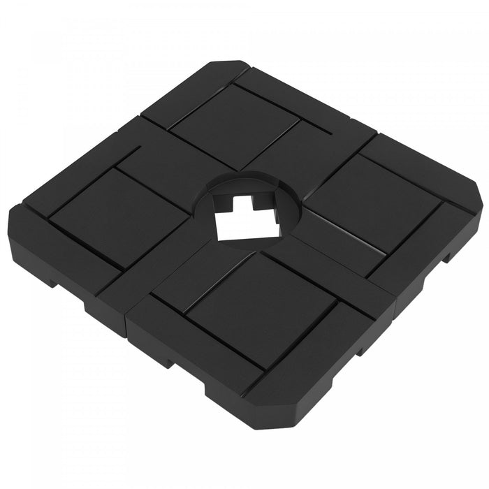 Outsunny 4 pieces poids de base de parasol, remplis d'eau ou de sable