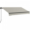 Outsunny 8' X 6,5' Auvent Retractable, Abri Pare-soleil, Gris Clair