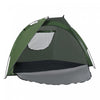 Tente De Plage Abri De Plage Pliable Dim. 2,30l X 1,40l X 1,27h M Fenetre Sac Transport Inclu Polyester Vert