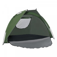 Tente De Plage Abri De Plage Pliable Dim. 2,30l X 1,40l X 1,27h M Fenetre Sac Transport Inclu Polyes