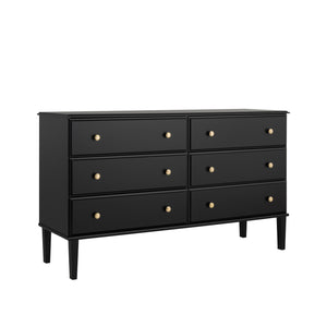 Commode Lux de Prepac à 6 tiroirs - noire