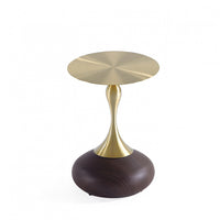  Table d’appoint Patchin moderne en brun et or