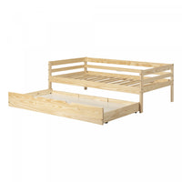  Lit de repos Sweedi en bois massif avec lit gigogne - bois naturel