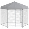 Pawhut Niche D'exterieur Pour Chien Avec Housse Impermeable Et Resistante Aux Uv Pour Chiens De Taille Moyenne Et Grande, 9.2' X 8' X 7.7', Argent