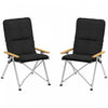 Outsunny Lot De 2 Chaises De Camping Pliantes Inclinables, Sac De Transport