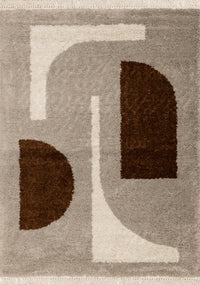 Carpette Bella à motifs de formes abstraites - 7 pi 10 po x 10 pi 10 po