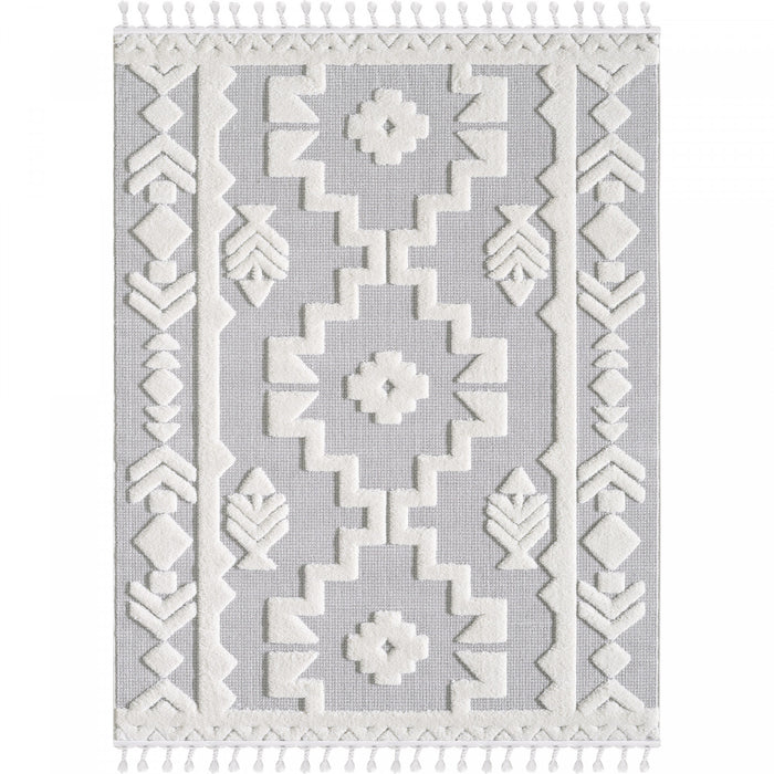 Carpette à poil long Quinto Tres Moroccan - 5 pi 7 po x 7 pi 3 po