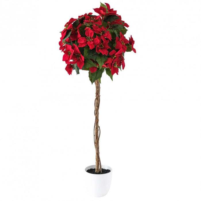 Arbre poinsettia rouge de 47 po