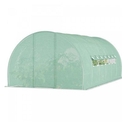 Outsunny 20x10x6.6ft Heavy Duty Outdoor Walk-in Tunnel Greenhouse Portable Garden Planting Warm Hous|Outsunny 20x10x6.6ft Serre Robuste Pour Jardin Portatif Couverture Verte