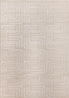 Tapis a motifs de treillis orientaux creme beige Leonardo, 6'7\" x 9'6\"
