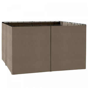 Ensemble De Parois Laterales Universelles Outsunny 10 Pi X 12 Pi Avec 4 Panneaux, Crochets/anneaux En C Inclus Pour Pergolas Et Cabanas, Marron