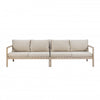 Causeuse Teagon de couleur beige et naturelle pour la terrasse à l’extérieur - ensemble de 2