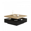 Liam table basse pivotante – table avec plateau rotatif a 360°, noir