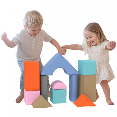 Qaba Soft Play Equipment For Kids, 11-piece Foam Blocks For Toddlers, Modular Kids Play Toys For Ind|Qaba Equipement De Jeu Doux Pour Enfants, 11 Pieces, Jouets D'escalade, Blocs D'escalade Doux Pour L