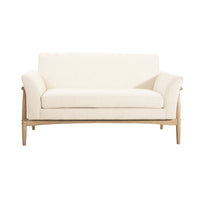 Harper Canape deux places compact moderne en tissu, beige